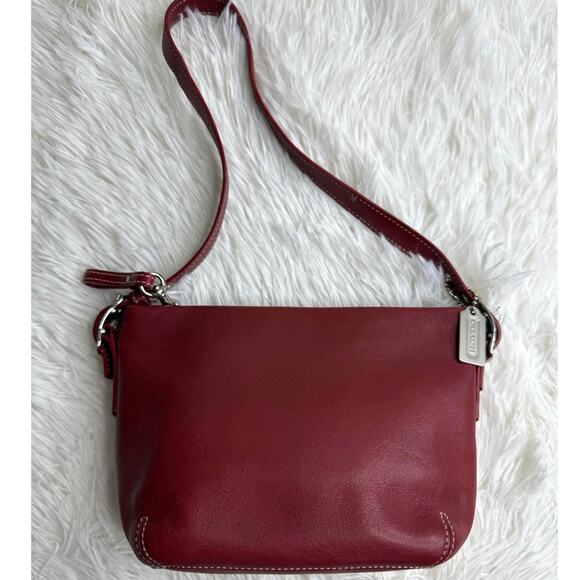 Coach Handbags - Vintage COACH y2k  Red Demi Legacy Mini Duffle bag